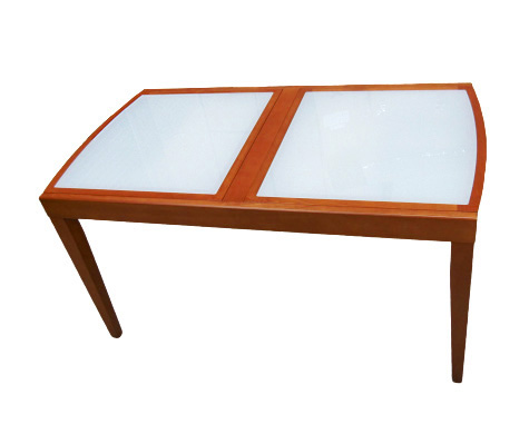 伸張ガラスダイニングテーブル