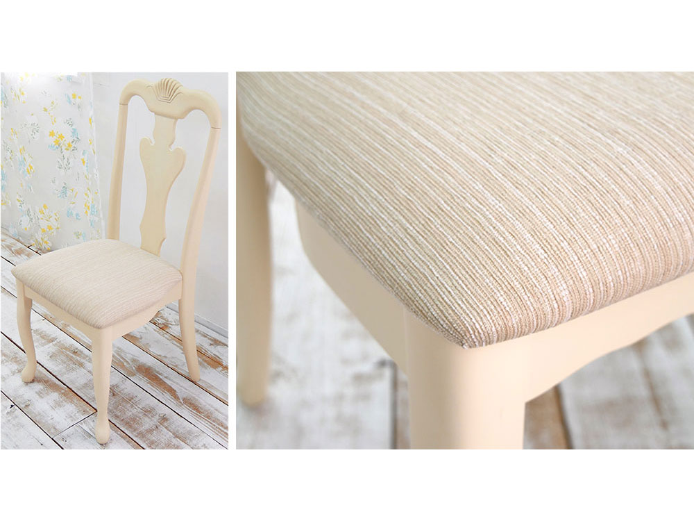 可愛いフォルムの猫脚チェア